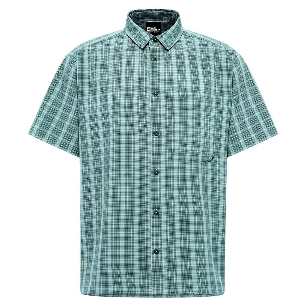 Jack Wolfskin Mens Checked Relaxed Fit T-Shirt