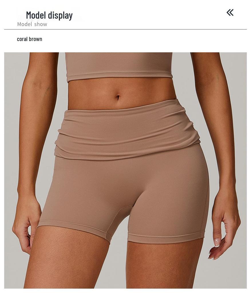 Women's Eco-friendly Recycled High-Waisted Quick-Dry Tummy Control Yoga and Running Shorts