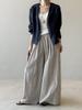 Artistic Retro Long-Sleeve Linen Cardigan - Lightweight, Loose-Fit Sun Protection Top