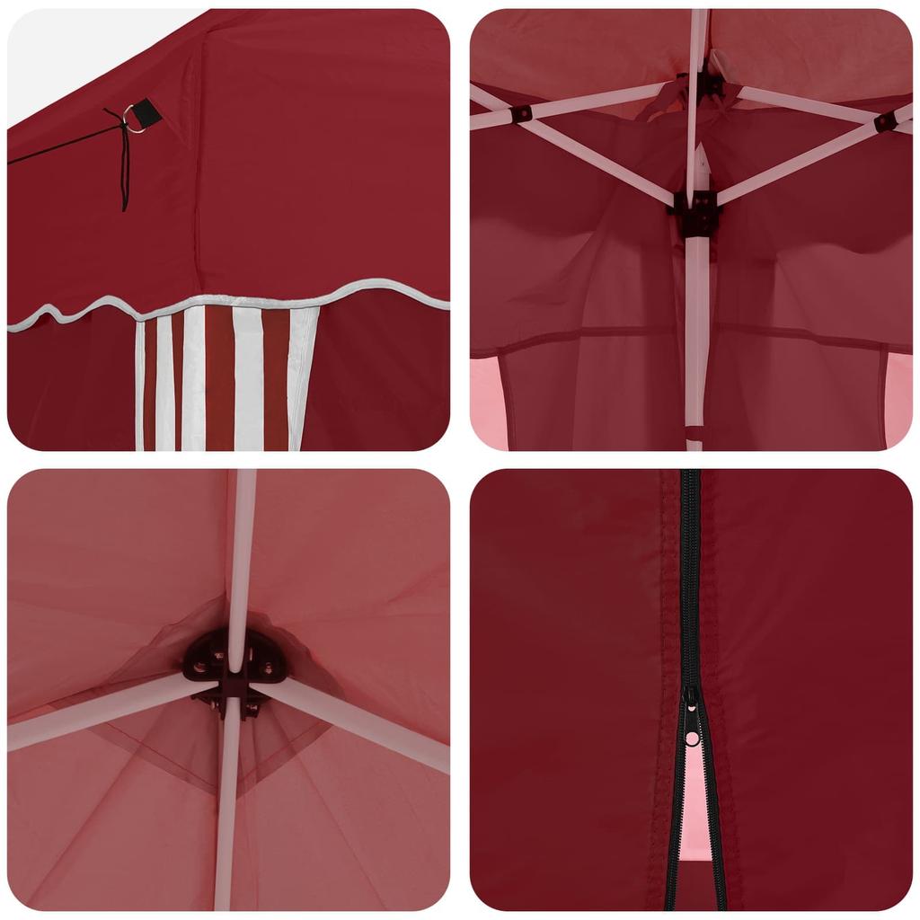 Pop up Party Tent 575 x 288 x 245 cm Burgundy Red