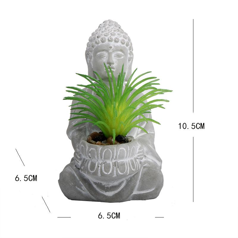 Cement Buddha Decoration, Zen Arts And Crafts Home Decoration, Fish Tank Aquarium Scenery Chinese Tea Pet Decoration, room Decor