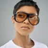 Vintage Large Round Sunglasses Women Men Pilot Sun Glasses Female Oval Eyewear Circular Sunglasses for Male Female Eyeglasses