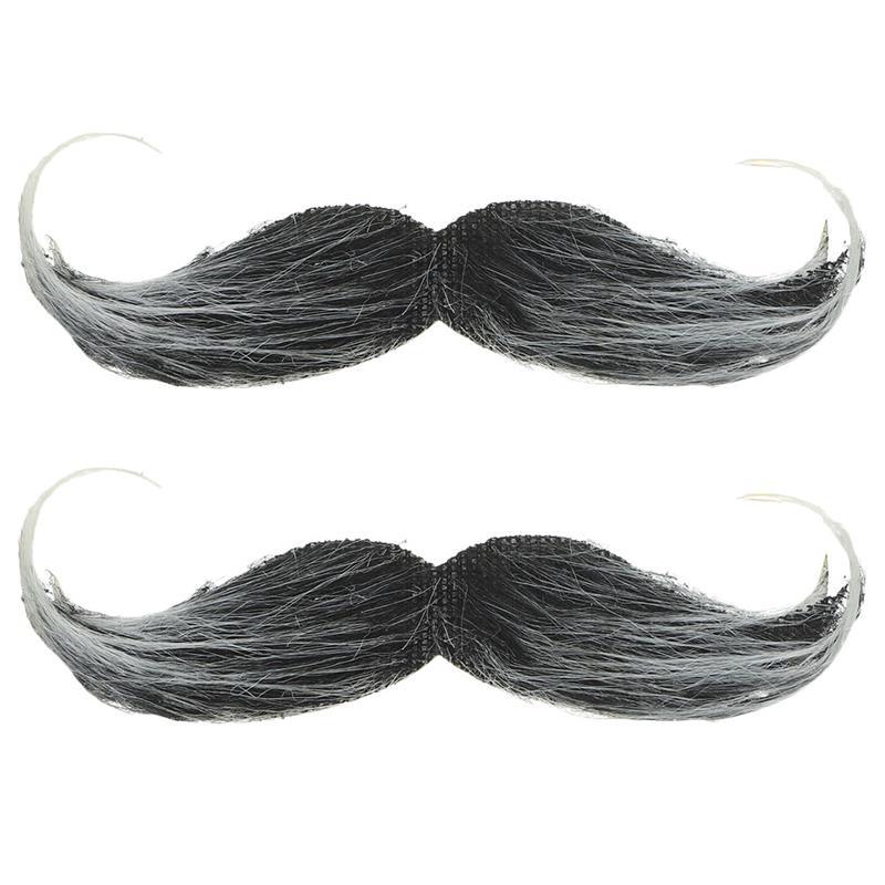

2pcs Fake Beard Moustaches Simulated Realistic Adult Costume Party Halloween Decoration Masquerade Cosplay Accessory Lifelike 13X4X0.1CM