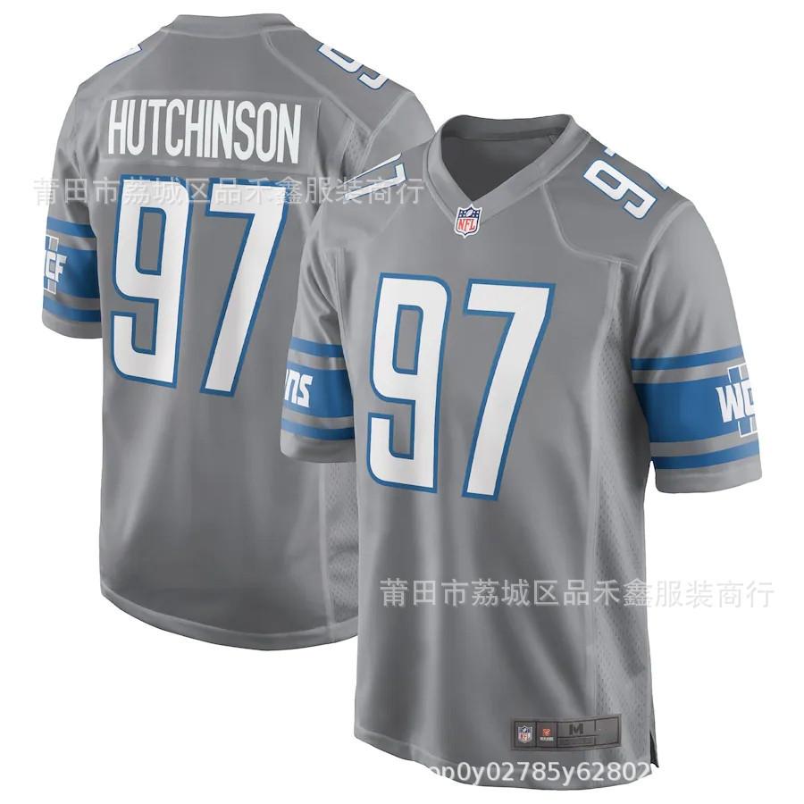 NFL Detroit Lions Detroit Lions Rugby Ne. 97 Aidan Hutchinson Dres Pánský