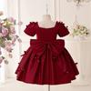 3-8J Weihnachtskleid Neugeborenes Taufe Hochzeitskleid für Baby Mädchen Erste Geburtstagsparty Kleidung Kleinkind Mädchen Taufkleid Kleidung L6015