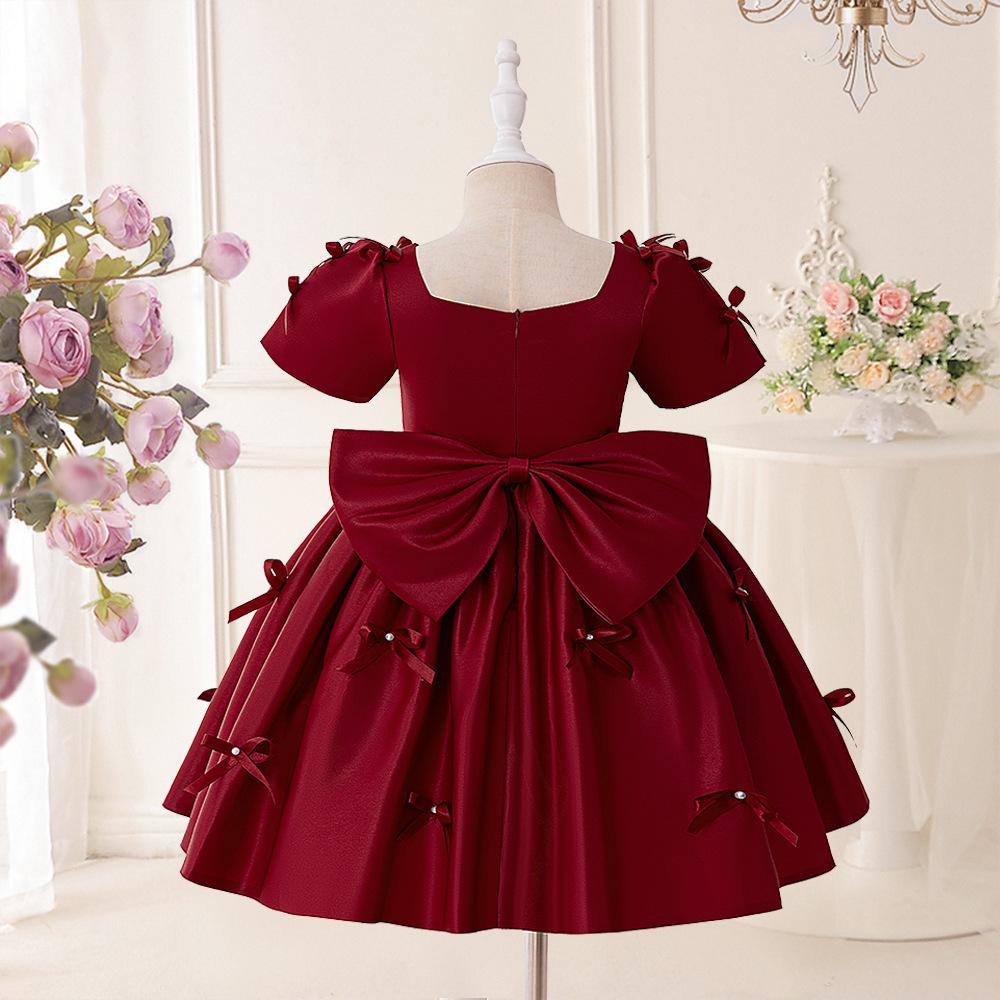 3-8J Weihnachtskleid Neugeborenes Taufe Hochzeitskleid für Baby Mädchen Erste Geburtstagsparty Kleidung Kleinkind Mädchen Taufkleid Kleidung L6015