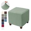 1PC Jacquard Ottoman Stool Cover Square Footstool Covers Stretch Footrest Slipcover Living Room Home Fotstolar Funda De Taburete