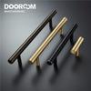 Dooroom Yu'an Brass Furniture Handles Nordic Modern Pastoral Wardrobe Dresser Cupboard Drawer Cylinder Black/Gold Pulls Knobs