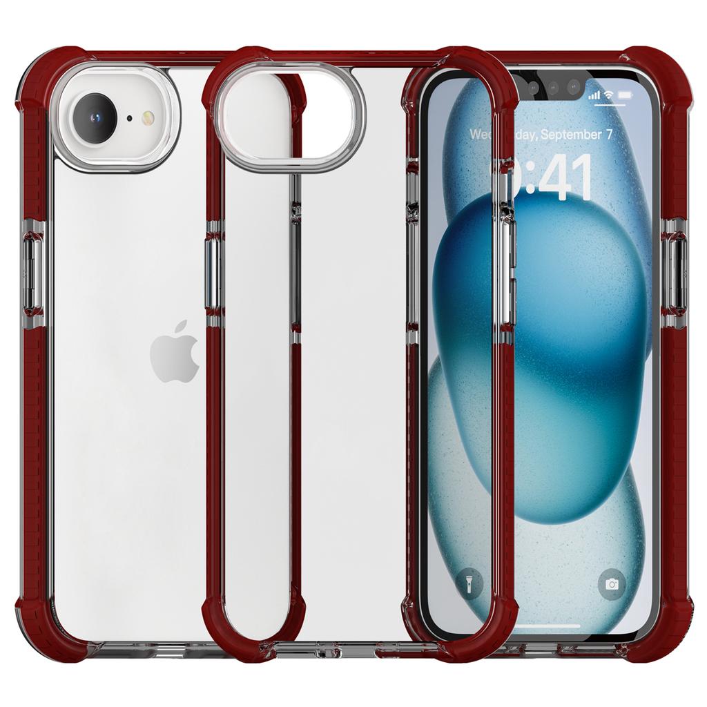 Für iPhone 16e Hülle 3-in-1 Sturzschutz TPU+TPE+Acryl Handyhülle