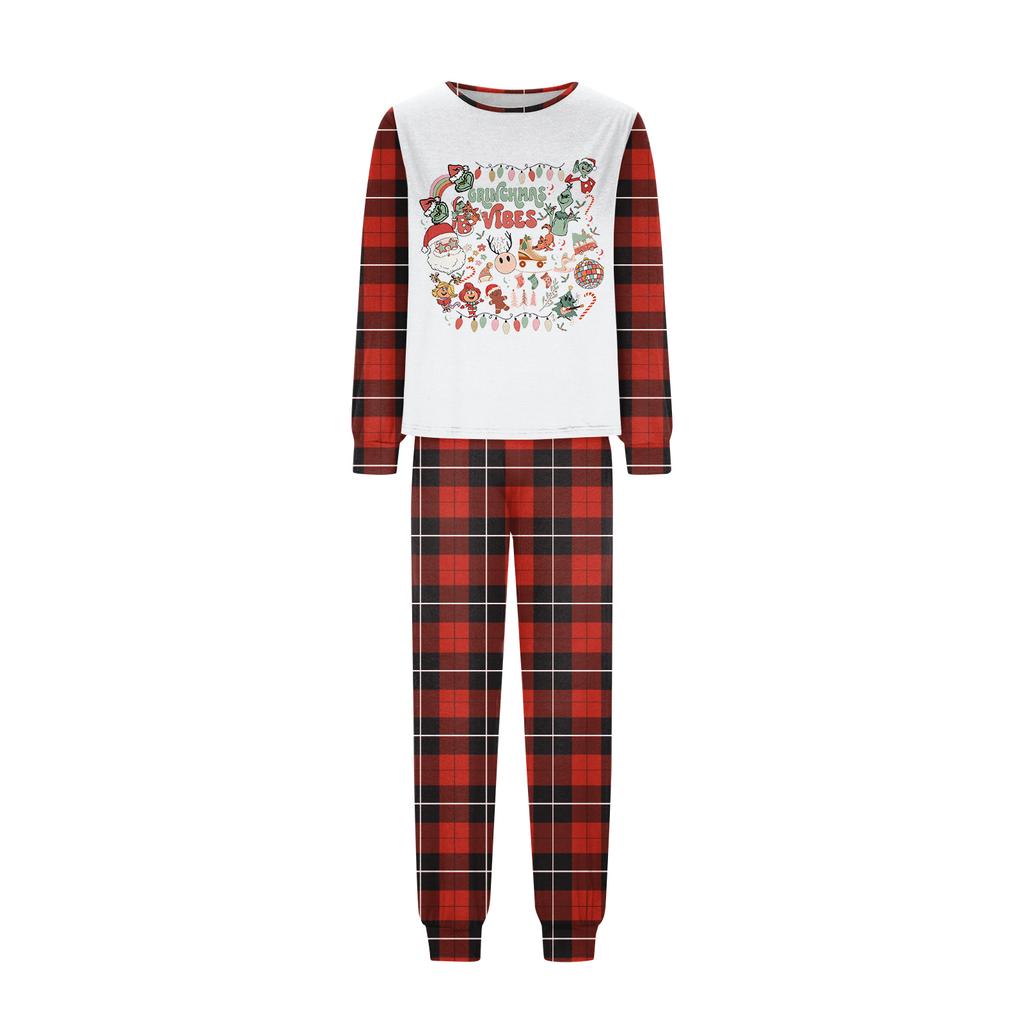 Christmas Print Parent-child Long-sleeved Pajamas Set Home Wear