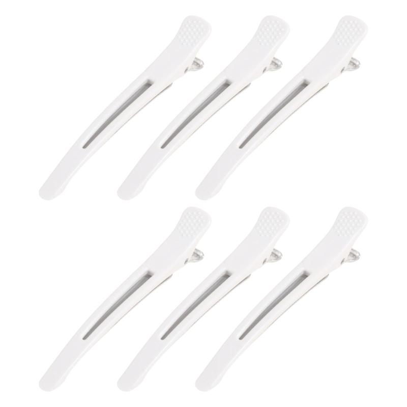 6 Stück Haarspange für Damen Styling Silikonband Professionelle Knitterfreie Entenschnabel-Haarroller-Klemme für Salon und Zuhause