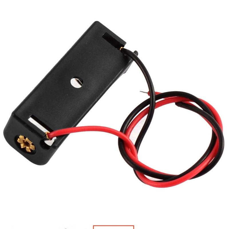 

Портативная батарея 23a/a23 (12v) Чехол-держатель с зажимом и шнуром. Высококачественный пластиковый кронштейн. Тип зажима для сварки/соединения. чёрный