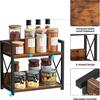 Wooden 2-Tier Spice Rack Kitchen Cabinet Organizer