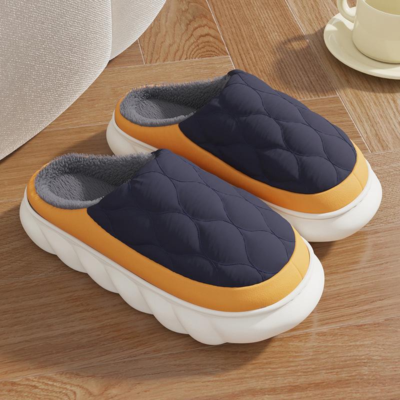 Fashion Smile Furry Men's Slippers EVA Foam Comfort House Slides Thick Bottom Popular Sole Indoor Slides Fluffy Cozy Warm Men's Slippers
