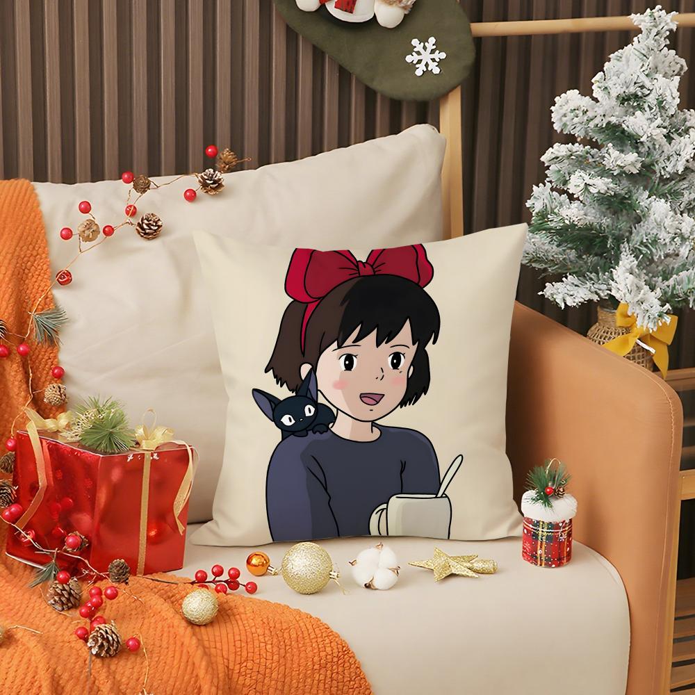 k-Kiki's Delivery Service Pillow Case Living Room Sofa Decorative Cushion Cover Simple Household Light Luxury Printed Pillow