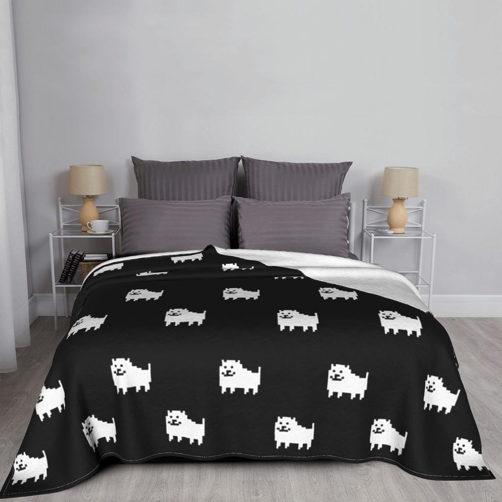 Undertale Dog Heart Blanket Super Soft Fleece Sofa Throw Blanket for Home Bedroom Travel Throws Bedspread Quilt