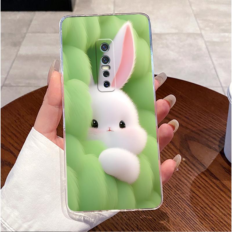 For Vivo V17 Pro Case Clear Luxury Cute Cat Love Heart Rabbit Funny Painted Soft Back Cover For Vivo V17Pro Phone Case 1910 1909