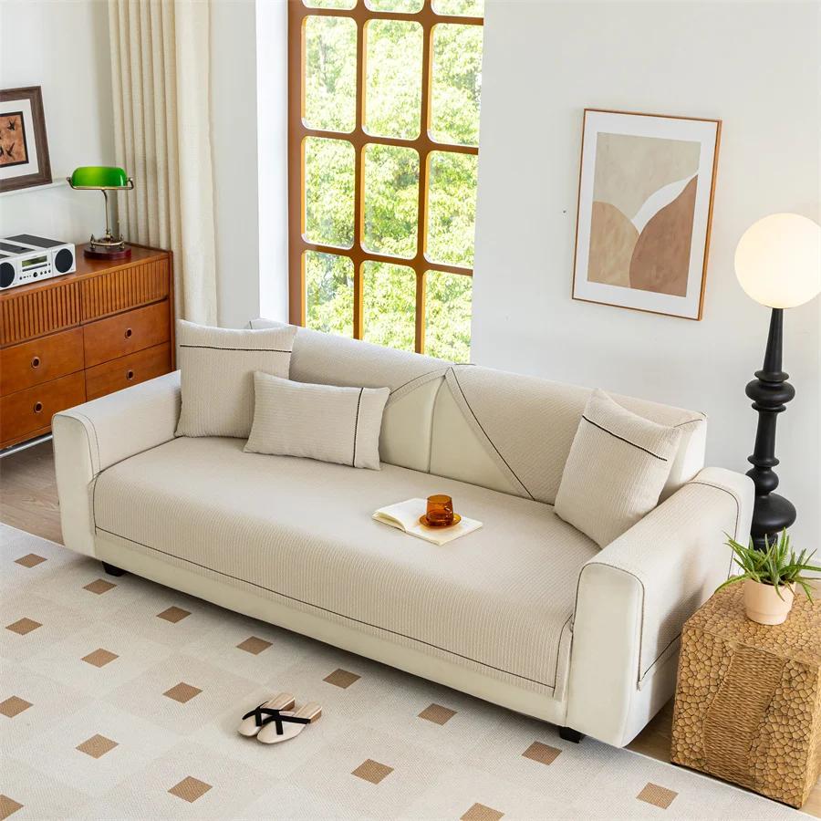 All Seasons Universal  New Entry Luxury Non-Slip High-Level Leather Sofa Cover Cover Cloth Sofa Cushion