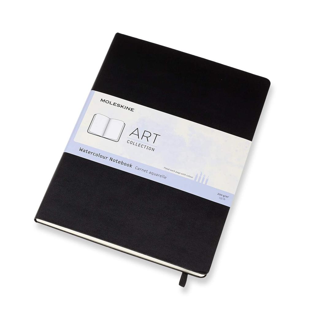 Moleskine Art Collection Watercolor Notebook Hard Cover A4 Size Black ARTBF837