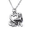 Volleyball Pendant Necklace Sports Athlete Lover Charm Jewelry 40cm Short Chain
