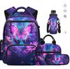 4-Piece Printed School Backpack Set for Kids Teens - All-Over Print Backpacks