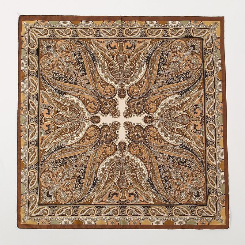 Luxus-Design 70*70cm Seiden-Quadrat-Schal mit Pferde-Print Damen Weiches Satin Haarband Halstuch Büro Hijab Stirnband Foulard Geschenk