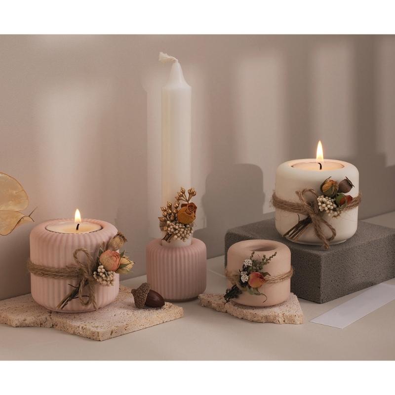 Multipurpose Cylinder Silicone Candlestick Molds for Candle Cup Candle Holder Stand, Silicone Tealight Holder Molds