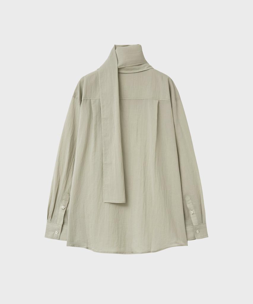 Noir For Woman Pale Scarf Loose Fit Shirt (Pale Mint)