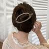 Korean Hairpin Female Back Head Ponytail Clip Simple Bath Hair Buckle Clip French Oval Top Clip Hollow Hairpin Headdress