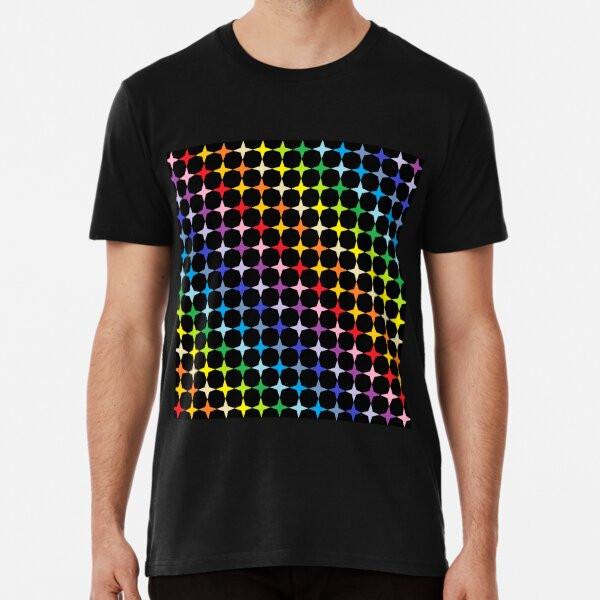 Broader Spectrum 4 Point Rainbow Stars Black S To 5XL Made In the AU/USA T-Shirt