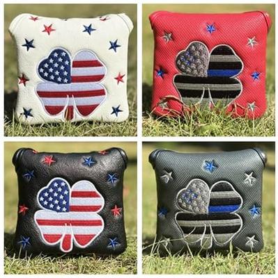 Putter-Schlägerhaube für Mallets mit Magnet Kompatibel mit TaylorMade Spider Cameron Odyssey Clover USA Star 1 Stück (Grau)