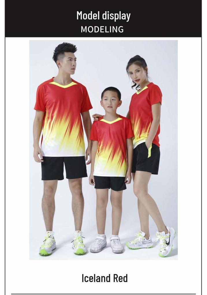Men's and Women's Table Tennis, Tennis, Badminton, and Volleyball Sportswear Set