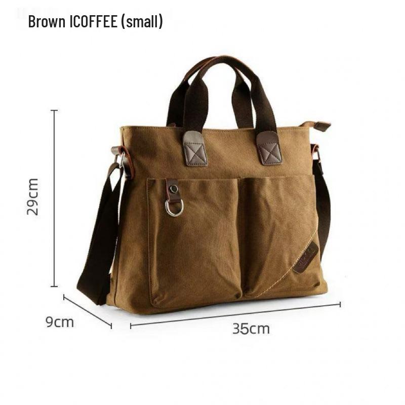 

Чоловіча Модна Ділова Дорожня Полотняна Сумка-Тоут - Повсякденна Наплічна Кросбоді та Рюкзак для Багатьох Документів