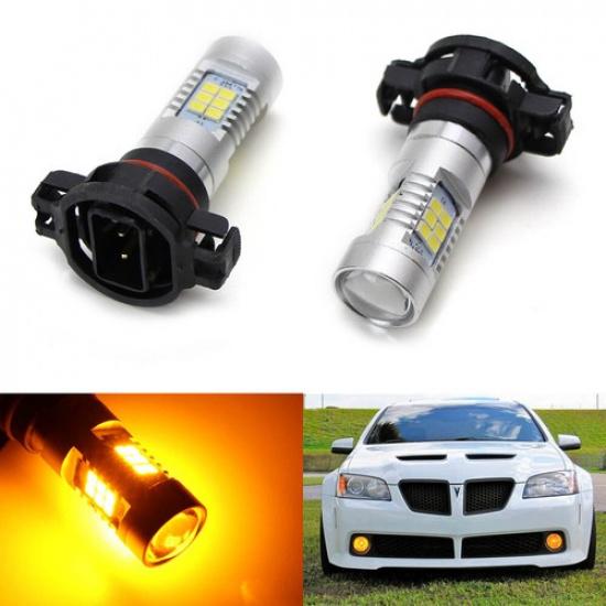 

Amber 21-SMD 5202 2504 LED Bulbs Chevy GMC Cadillac Fog Lights or DRL Lights