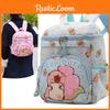 Toddler School Bag With Anime Style Capybara Pattern And Soft Nylon Material