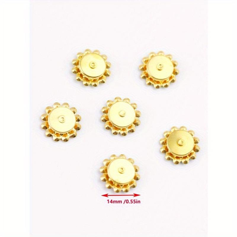 50pcs/set 14MM DIY Accessory, Modern Rhinestone Flower Shaped Garment Decoration Excipient For Dress