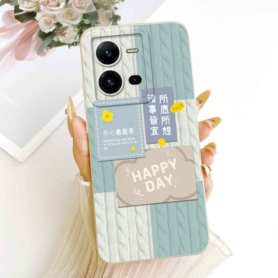 For Vivo V25 5G Case Silicone Soft Shockproof Cat Cartoon Pattern Phone Casing For VivoV25 V 25 V25 V2202 Case Back Cover