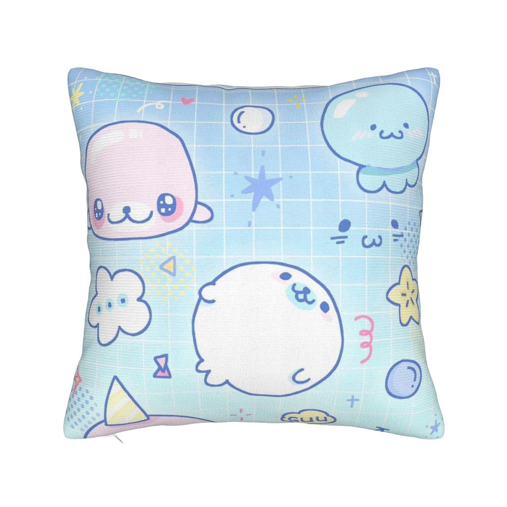 CUTE M-Mamegoma Seal Anime Pillow Case Design Pillow Cover Morden Pillowcases For Sofa Bedroom Home Decor