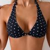 New Polka Dot Black Two-piece Bikini Triangle Neck Swimsuit Women's Direct Sales