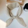 58cm Scarf for Women Cotton Linen Small Square Versatile Polka Dot Decorative Scarf Headscarf Neck Protection Scarfs Shawl