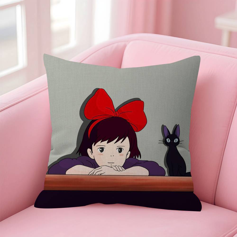 Anime K-Kikis Movie D-Delivery Service-S Pillow Gift Home Office Decoration Bedroom Sofa Car Cushion Cover Case 45X45