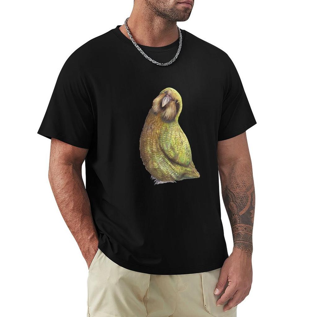 Kakapo New Zealand Bird Tshirt Large Size Loose Casual Tee