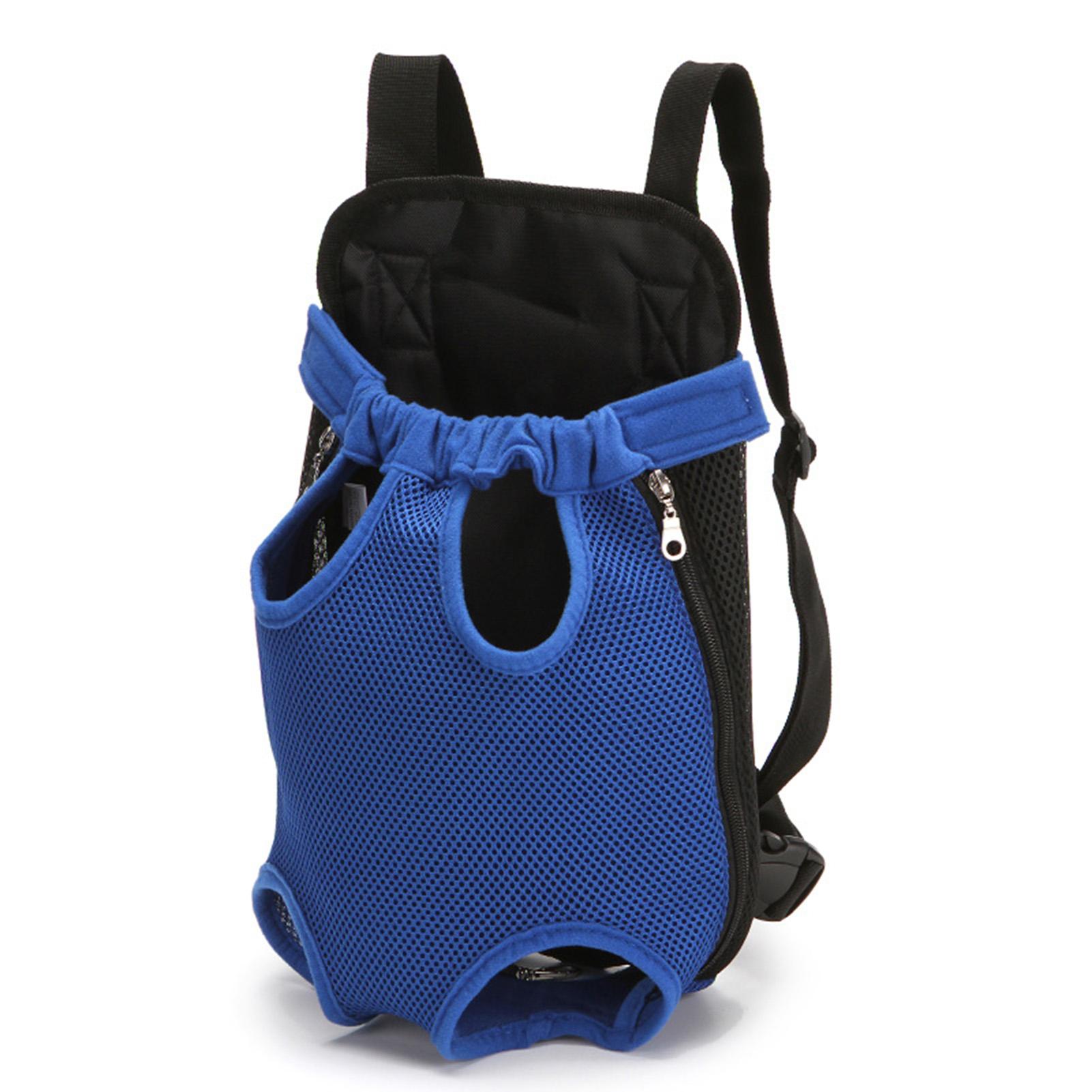 

Pet Carrier Backpack Adjustable Legs Out Easy Fit Hands Free Soft Breathable Pet Front Carrier Pack Bag for Dogs Cats синий