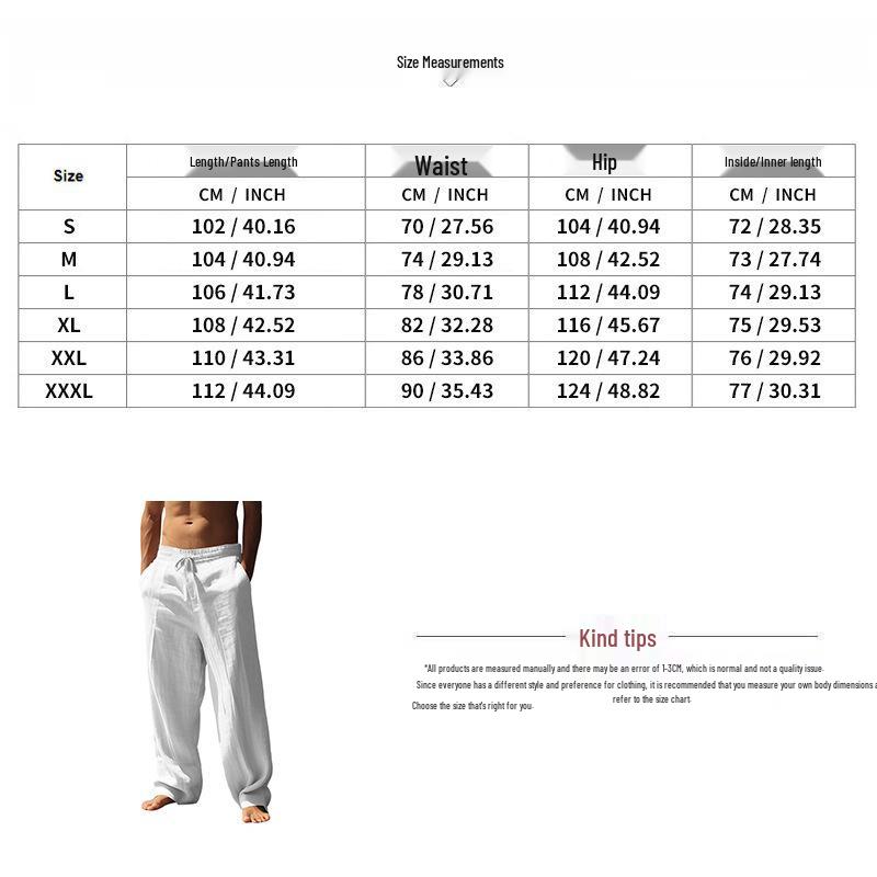 Pánská ležérní bavlněno-lněná souprava Jaro/Léto 2025: Volná košile s krátkým rukávem a dlouhé kalhoty