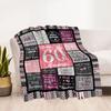 Birthday Style Customize Text Blanket Throw Personalized Blanket Soft Warm Cozy for Picnics Bedding Seaside Living Room Ideal for All Seasons