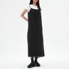 Elssibeui Shirring Sleeveless Dress_Black