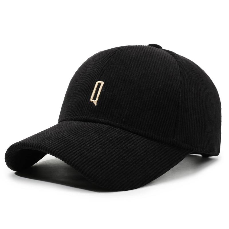

Autumn Winter Corduroy Baseball Cap Women Retro Cap Men Outdoor Hard Top Cap золотой/чёрный