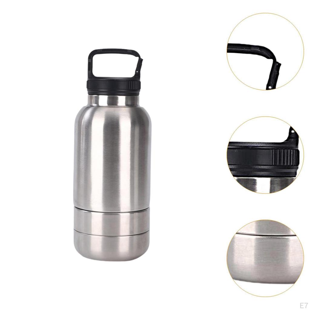 Dog Water Bottle with Handle And 2 Bowls for Food Travel