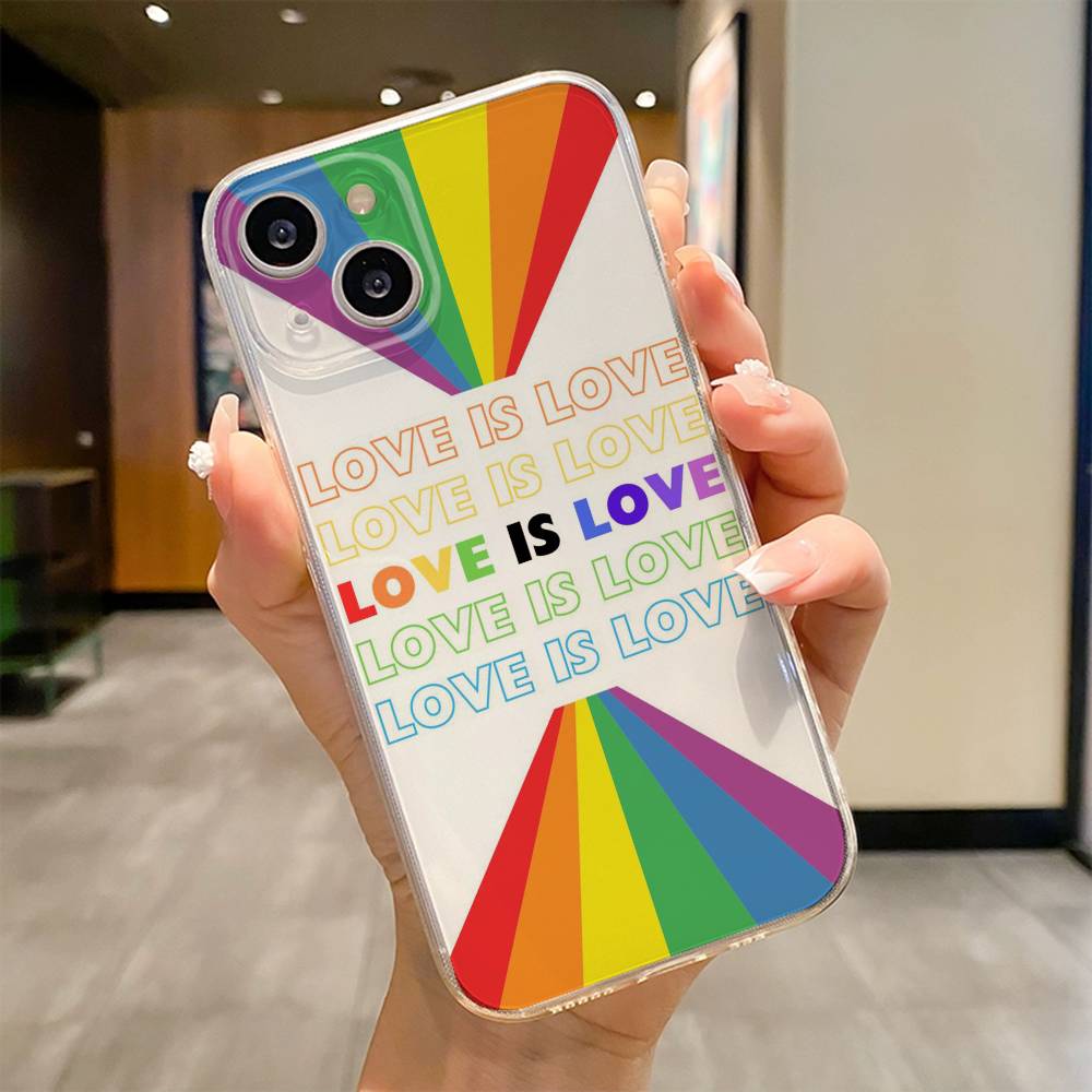 Rainbow Pride Flag Lesbians Phone Case For iPhone 17 16e 16 15 14 13 12 11mini Pro Max X XR XSMAX 8 7 Air Plus Soft Cover