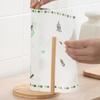 Kitchen Wooden Roll Paper Towel Holder Bathroom Tissue Vertical Stand Disposable Paper Pot Kitchen Toilet Storage Accessories